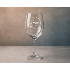Copa de vino personalizada